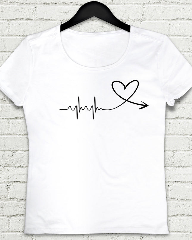 Aşkın ritmi Beyaz Kadın tshirt - basmatik.com