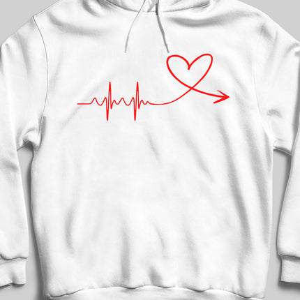 Ritim beyaz kapşonlu - basmatik.com