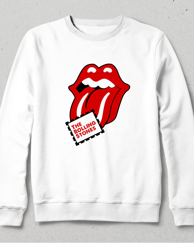 rolling stones beyaz sweatshirt - basmatik.com