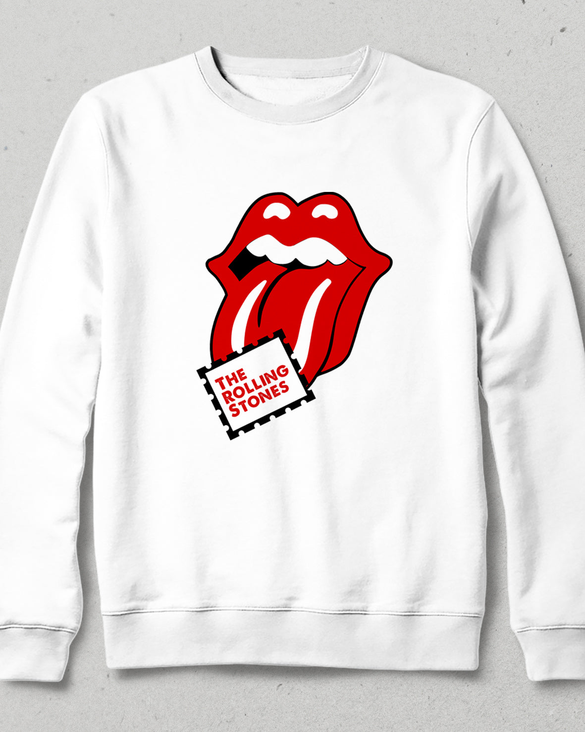 White rolling 2025 stones sweatshirt