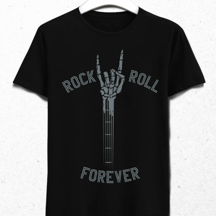 Rock And Roll Forever - Skeleton Hand Guitar Men's T-Shirt