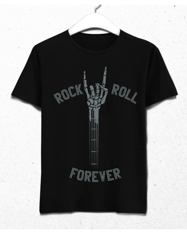 Rock And Roll Forever - Skeleton Hand Guitar Men's T-Shirt