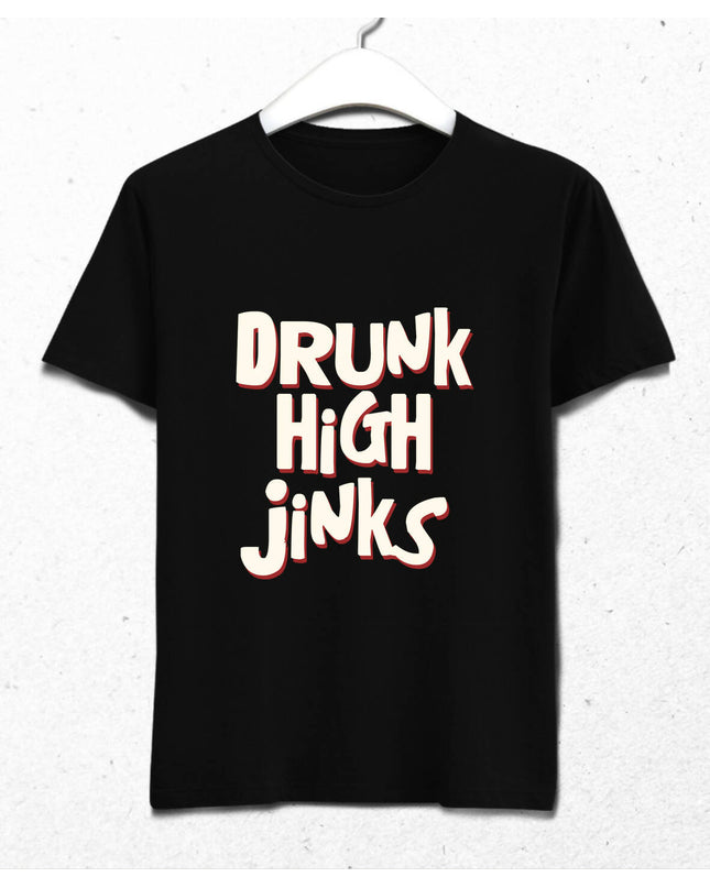 Drunk High Jinks Erkek Tişört Siyah