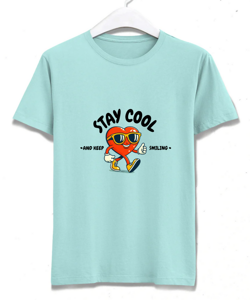 Walking Heart with 'Stay Cool' Text Design