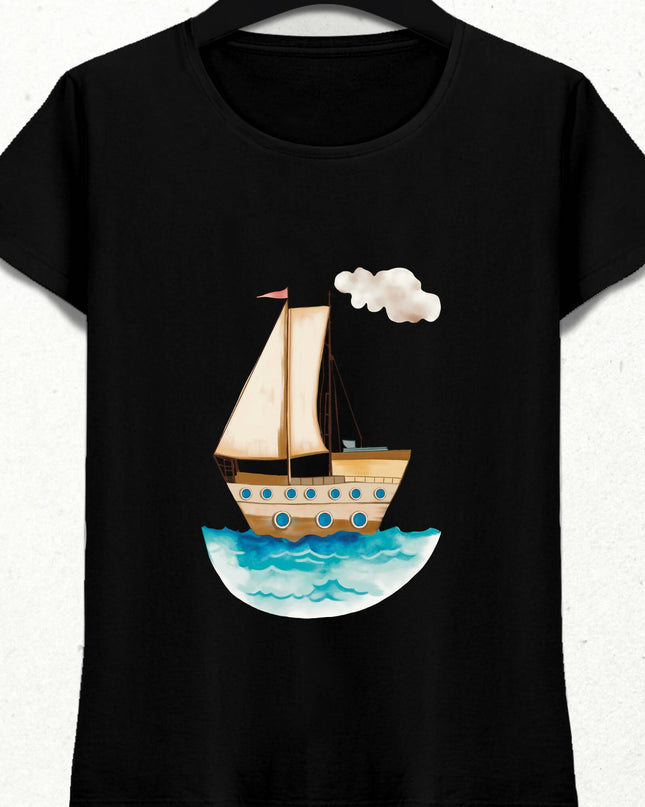 Yelkenli ve Deniz Temalı Tatil Tişört