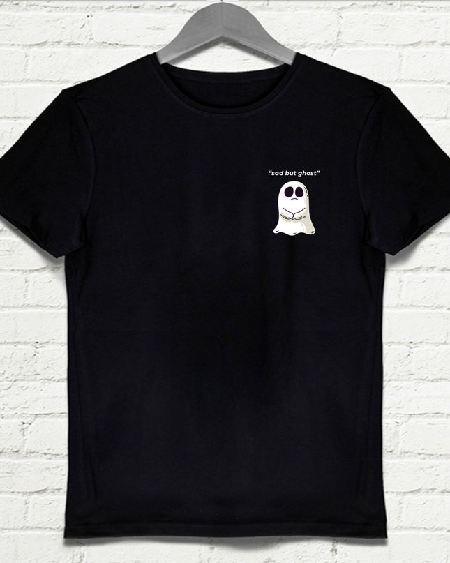 Sadbutghost siyah tişört - basmatik.com