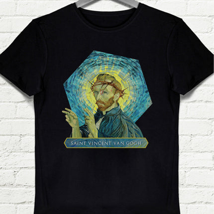 Saint Vincent Van Gogh Siyah Tişört - basmatik.com