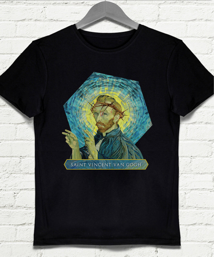 Saint Vincent Van Gogh Siyah Tişört - basmatik.com