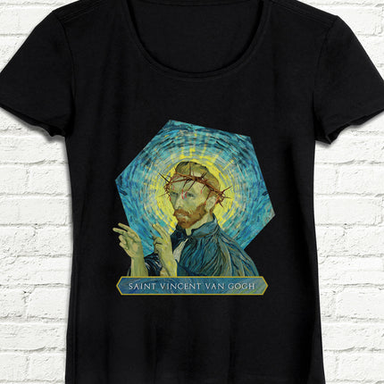 Saint Vincent Van Gogh Siyah Tişört - basmatik.com