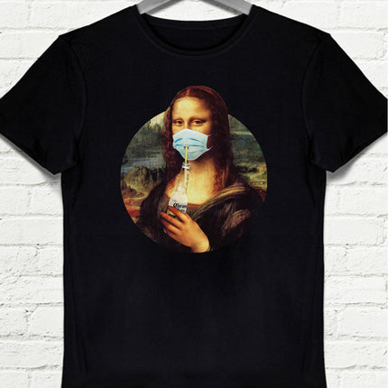 Corona Lisa Siyah Tişört - basmatik.com