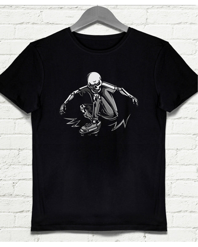 Skate Siyah Erkek Tişört - basmatik.com