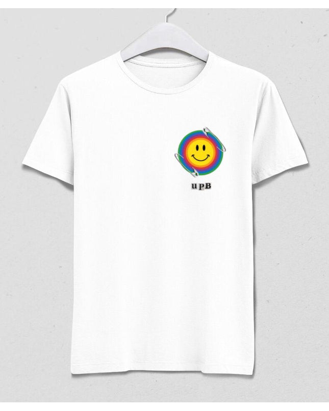 Smile Beyaz Tişört - basmatik.com