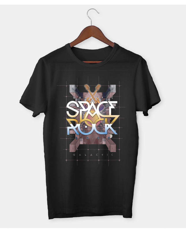 spacerock siyah Erkek tişört - basmatik.com