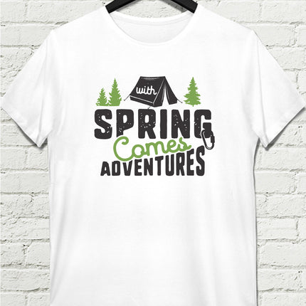 spring comes beyaz Erkek tişört - basmatik.com