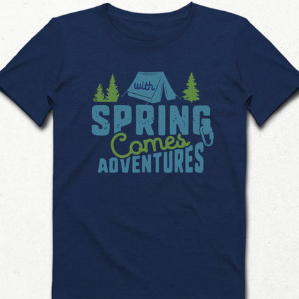 Spring comes indigo Erkek tişört - basmatik.com