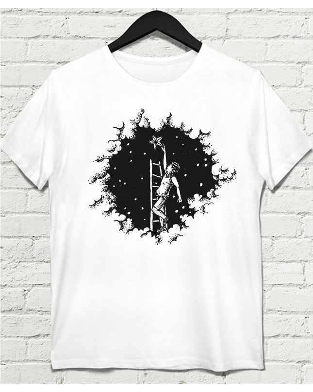 Star Beyaz Tişört - basmatik.com