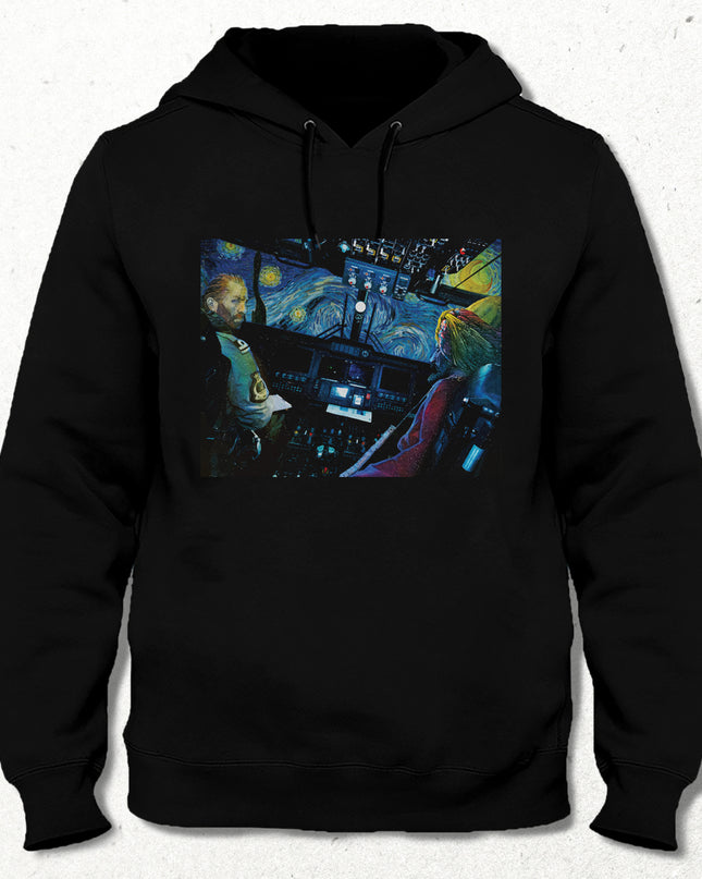 Starry Siyah Kapşonlu - basmatik.com
