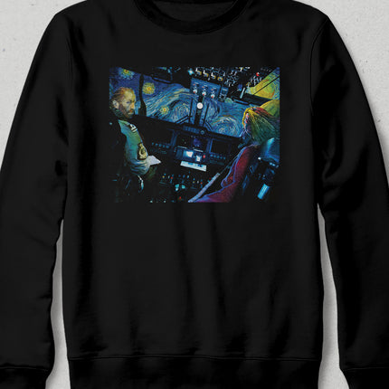 Starry Siyah Sweatshirt - basmatik.com