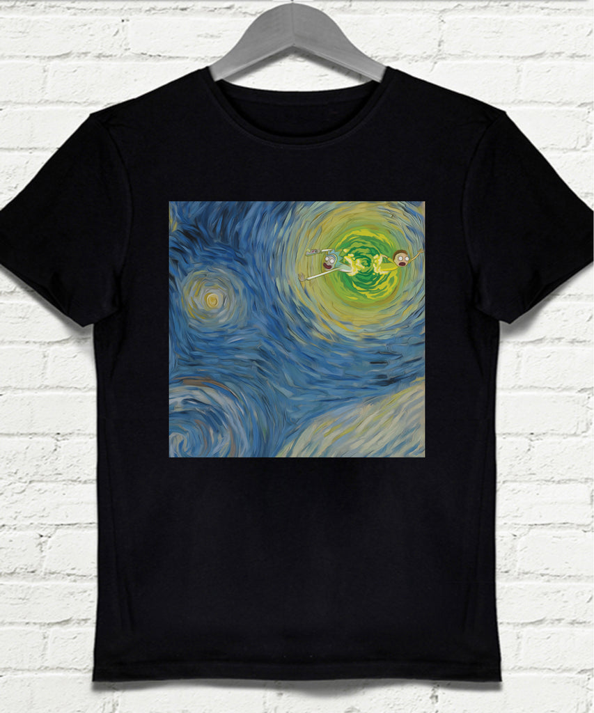 Starry Portal Siyah Erkek Tshirt - basmatik.com