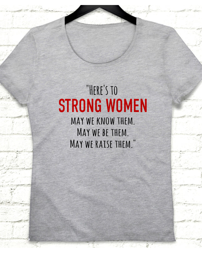 strong woman gri tişört - basmatik.com