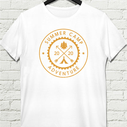 Summer camp beyaz Erkek tişört - basmatik.com
