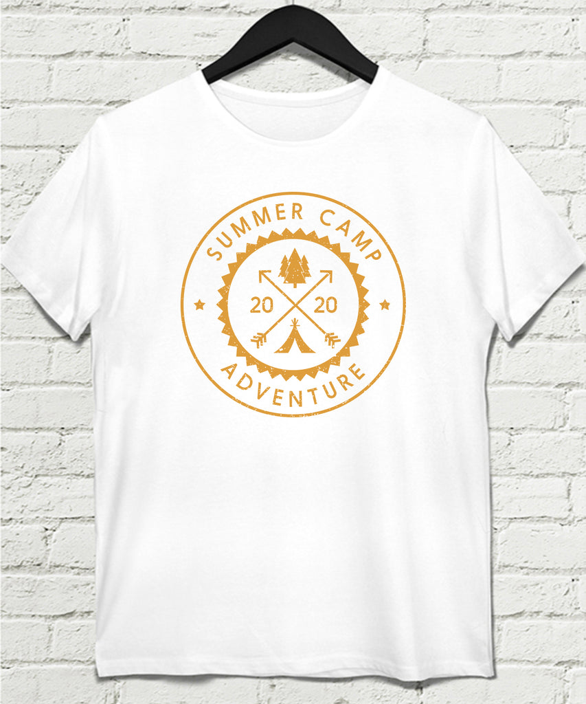 Summer camp beyaz Erkek tişört - basmatik.com