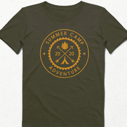 Summer camp haki Erkek tişört - basmatik.com