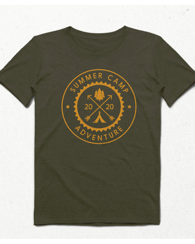 Summer camp haki Erkek tişört - basmatik.com