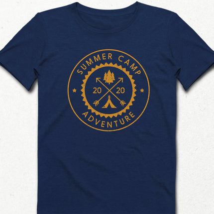 Summer camp indigo Erkek tişört - basmatik.com