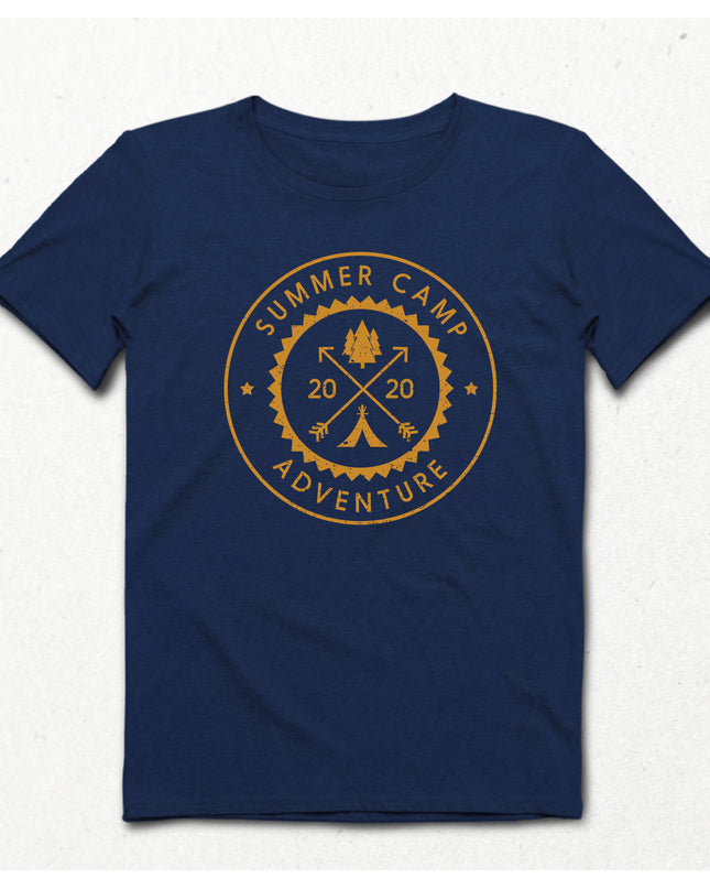 Summer camp indigo Erkek tişört - basmatik.com