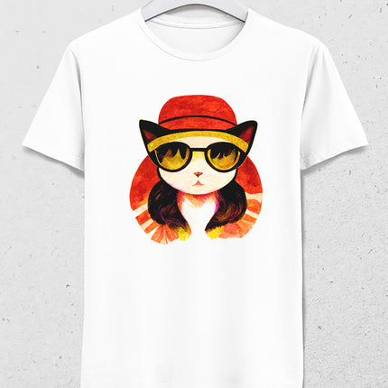 Summer cat tişört - basmatik.com