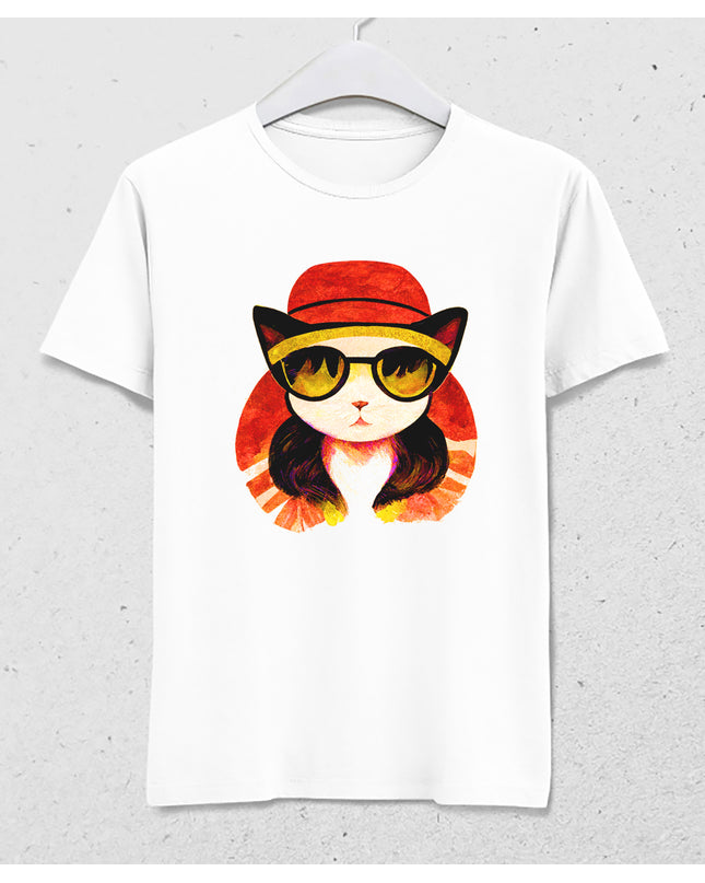 Summer cat tişört - basmatik.com
