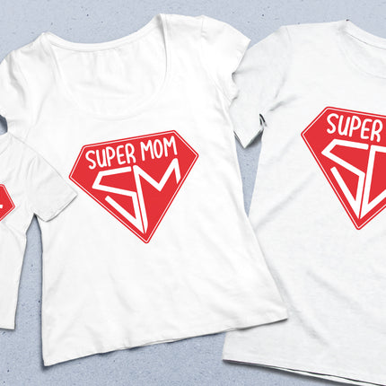 Super hiro Anne baba çocuk tişört seti - basmatik.com