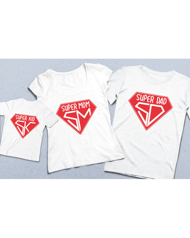 Super hiro Anne baba çocuk tişört seti - basmatik.com