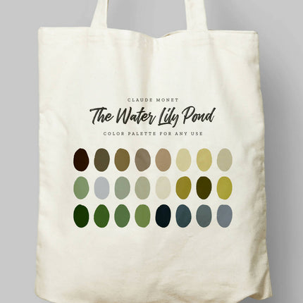 Claude Monet, The Water Lily Pond Color Palette Cloth Bag