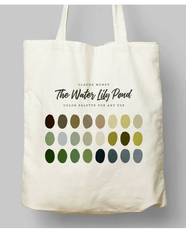 Claude Monet, The Water Lily Pond Color Palette Cloth Bag