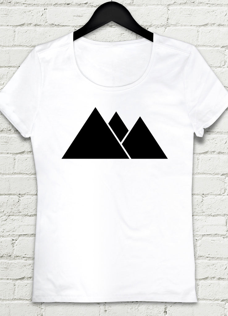 Anglemountian Beyaz Kadın tshirt - basmatik.com