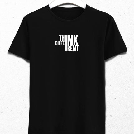 Think Different Erkek Siyah Tişört - basmatik.com
