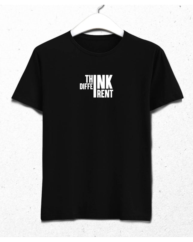 Think Different Erkek Siyah Tişört - basmatik.com