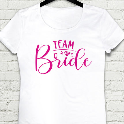 Team bride pink kadın tişört - basmatik.com