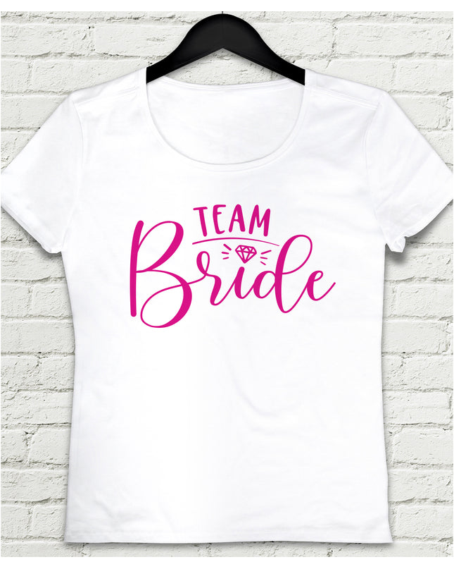 Team bride pink kadın tişört - basmatik.com