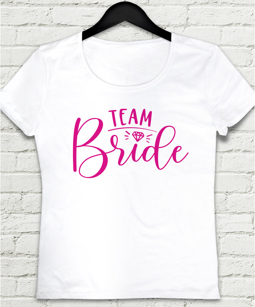 Team bride pink kadın tişört - basmatik.com