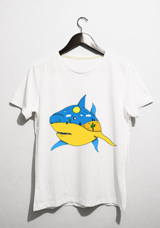 thirsty shark t-shirt - basmatik.com