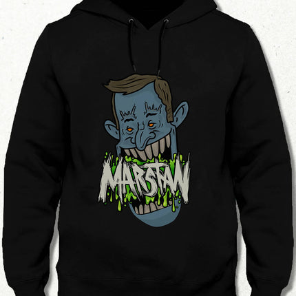 Marstan Canavar Kapüşonlu Sweatshirt - Unisex / Siyah, Gri, Beyaz