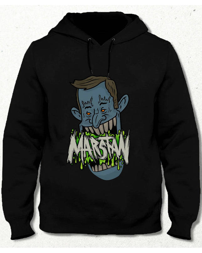 Monster from Mars Hooded Sweatshirt - Unisex / Black, Grey, White 