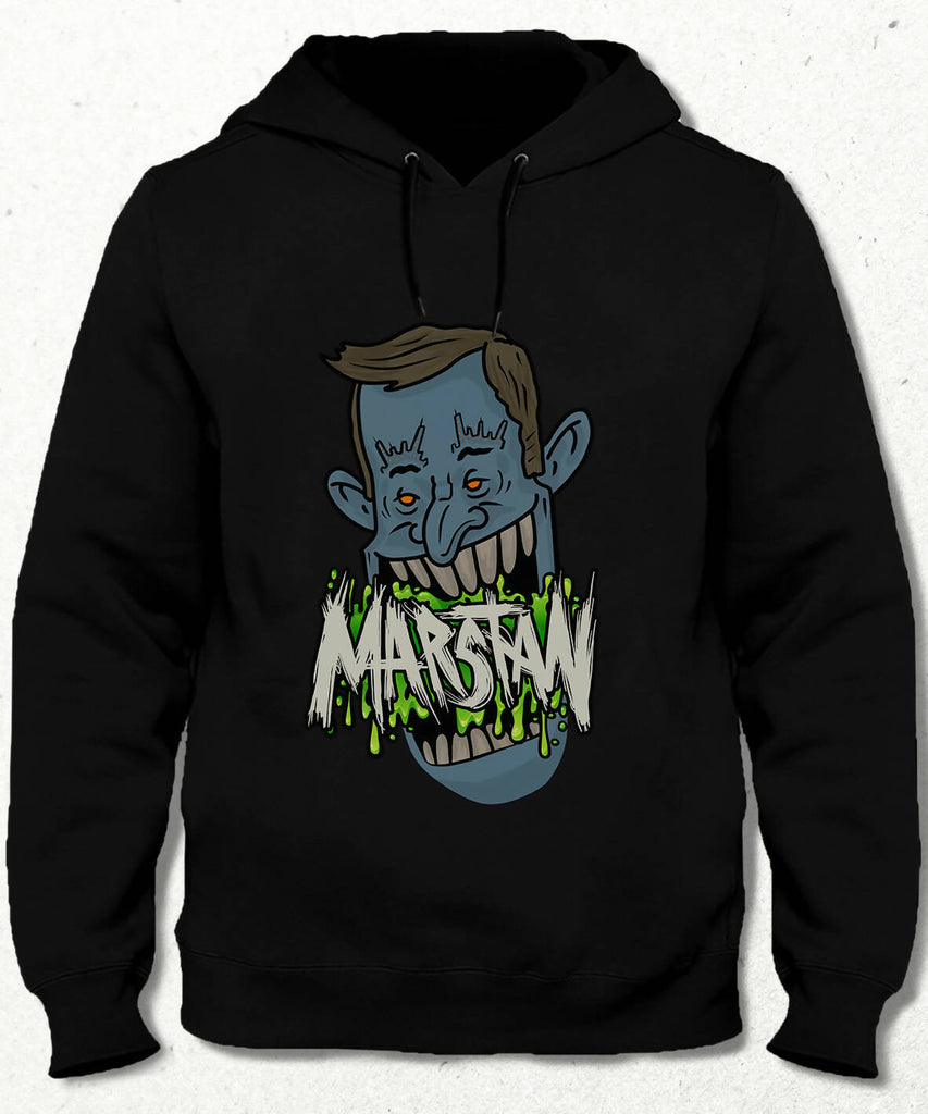 Monster from Mars Hooded Sweatshirt - Unisex / Black, Grey, White 
