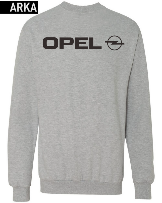 OPEL ön ve arka baskılı gri sweatshirt