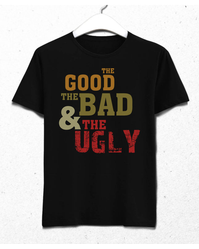The Good, The Bad, The Ugly Erkek Siyah Tişört - basmatik.com