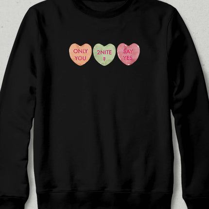 Valentine's I, Kalpli Slogan Sweatshirt
