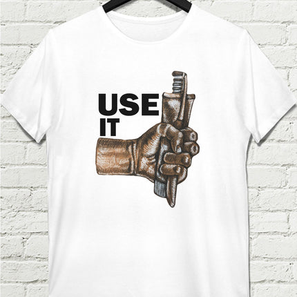 Use it Beyaz Tişört - basmatik.com